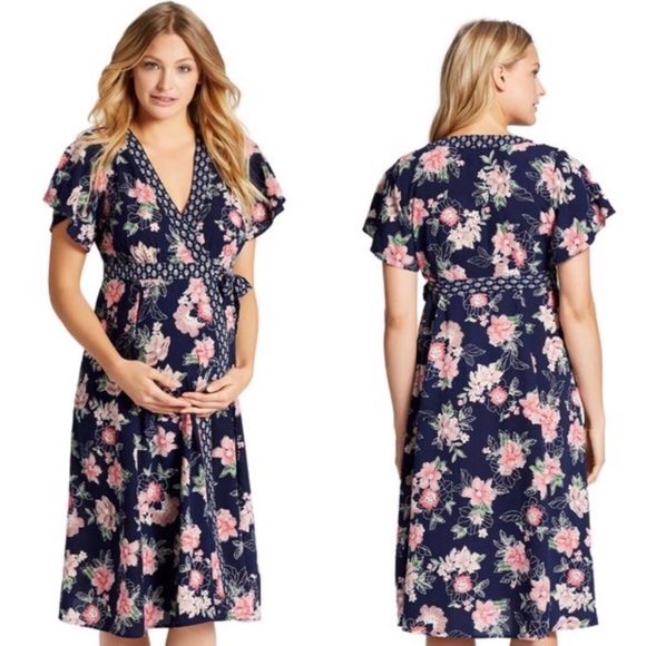 Jessica Simpson Dresses & Skirts - Jessica Simpson Maternity Floral Wrap Dress